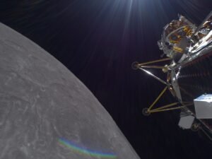 ¡Segunda nave espacial Intuitive Machines aterriza en la luna y probablemente se vuelca!
